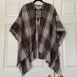 Roots Plaid Cardigan / Shawl